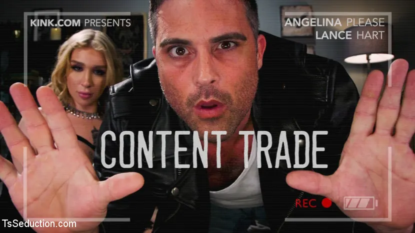 Kink TS 'Content Trade: Porn Creep Gets Dominated by Gorgeous Angelina Please' starring Angelina Please (Photo 1)