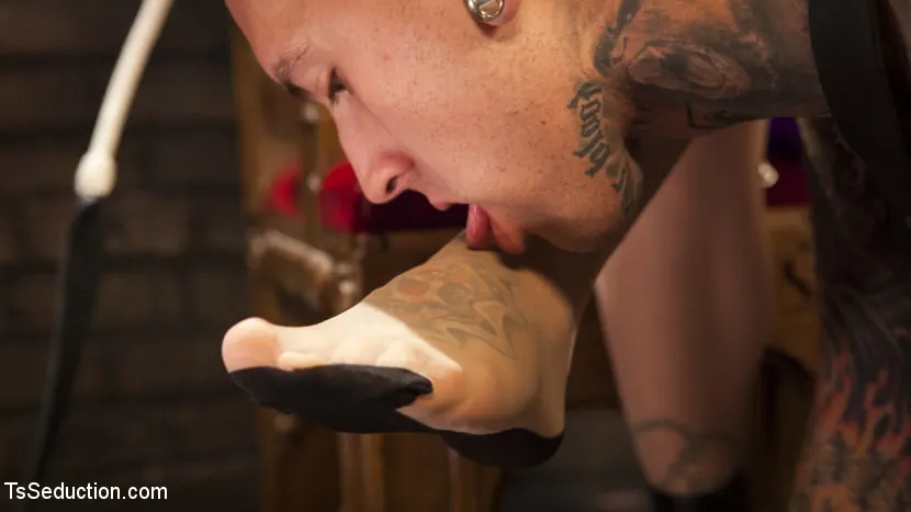 Kink TS 'TS Foxxy's Dungeon Pain Slave' starring TS Foxxy (Photo 1)